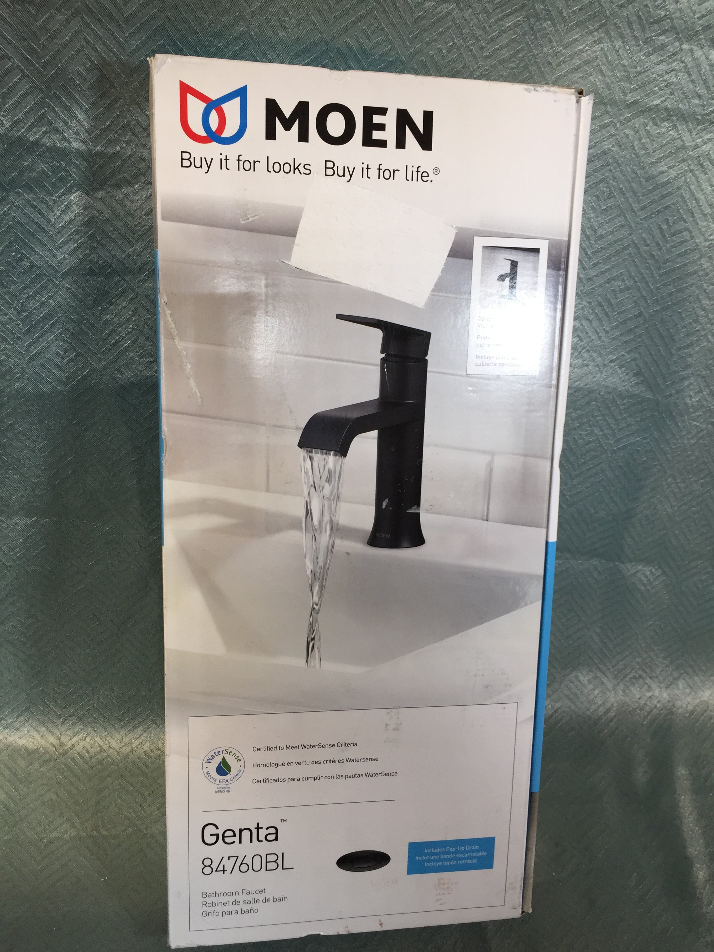 Genta 84760BL Single Hole Single-Handle Bathroom Faucet in Matte Black - READ (7629187776750)